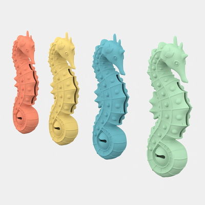 BPA'sız Silikon Deniz Atı Evcil Hayvan Oyuncağı ️ Puzzle Slow Feeder & Teething Chew Toy for Dogs & Cats