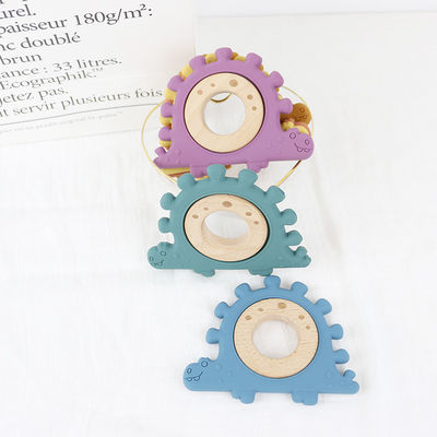Kalite  Multi Color Silicone Children Wooden Toys Wristband For Infant Fabrika