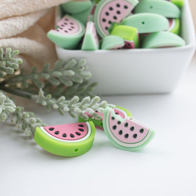 Kalite  Red Watermelon Shaped Silicone Beads Soft For Baby Teething Fabrika