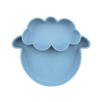 Kalite  Multiple Colors Non Slip Toddler Silicone Plates With Sheep Style Suction Type Fabrika