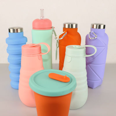 Koşu İçin OEM ODM Silikon Su Şişesi Yumuşak Katlanabilir 500Ml