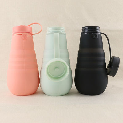 Koşu İçin OEM ODM Silikon Su Şişesi Yumuşak Katlanabilir 500Ml