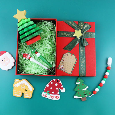 BPA Free Bebek Silikon Oyuncaklar, Çocuklar İçin Noel Ağacı İstifleyici Diş Kaşıyıcınız