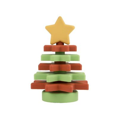 Çocuk Eğitimi İçin Noel Silikon Yıldız İstifleyici BPA Free Çevre Dostu