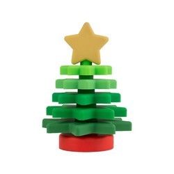 Çocuk Eğitimi İçin Noel Silikon Yıldız İstifleyici BPA Free Çevre Dostu