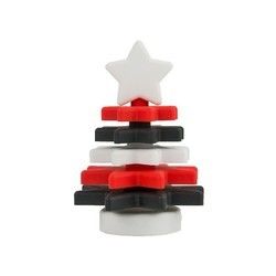 Çocuk Eğitimi İçin Noel Silikon Yıldız İstifleyici BPA Free Çevre Dostu