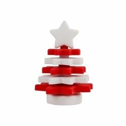 Çocuk Eğitimi İçin Noel Silikon Yıldız İstifleyici BPA Free Çevre Dostu