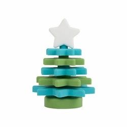 Çocuk Eğitimi İçin Noel Silikon Yıldız İstifleyici BPA Free Çevre Dostu