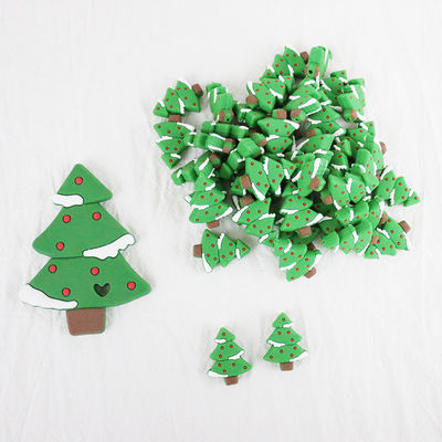DIY Emzik Zincir Kolye için Mini Gıda Sınıfı Noel Silikon Boncuk