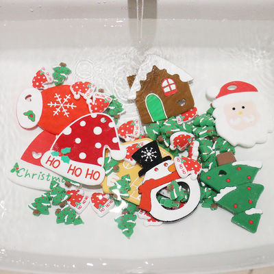 DIY Emzik Zincir Kolye için Mini Gıda Sınıfı Noel Silikon Boncuk