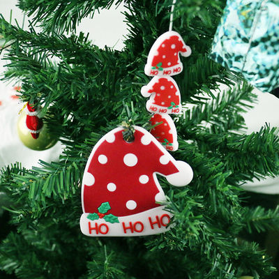 Bebek Bebek Noel Şapka Silikon Diş Çıkarma Boncuğu Çiğnenebilir BPA Ücretsiz