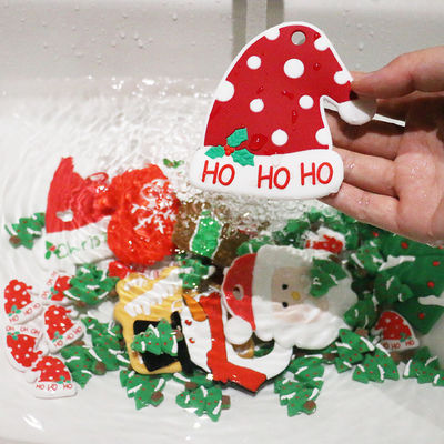 Bebek Bebek Noel Şapka Silikon Diş Çıkarma Boncuğu Çiğnenebilir BPA Ücretsiz