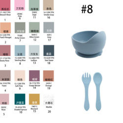 Modern Stil Silikon Yemek Cihazları Seti, BPA Serbest Bebek Silikon Tabak kase bardak bib kaşık çatal besleme Seti