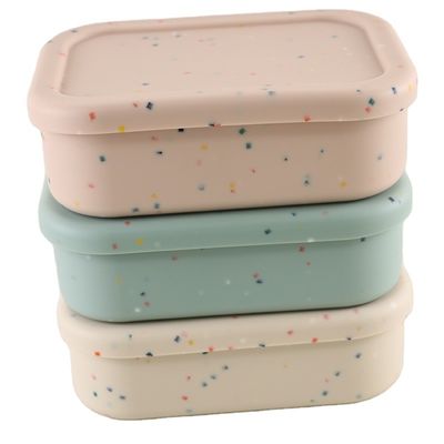 Açık Ofis Bento için 800ml 1200ml Katlanabilir Silikon Öğle Yemeği Kutusu