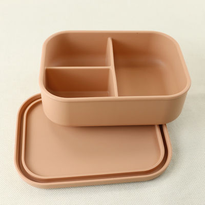Açık Ofis Bento için 800ml 1200ml Katlanabilir Silikon Öğle Yemeği Kutusu