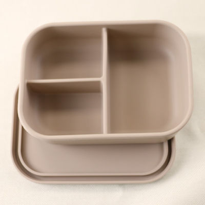 Açık Ofis Bento için 800ml 1200ml Katlanabilir Silikon Öğle Yemeği Kutusu