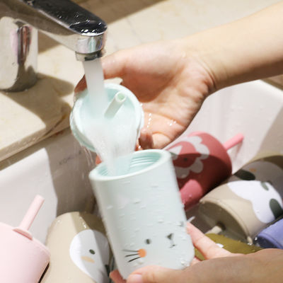 Toddler Straw Training Silikon Çocuk Bardağı BPA İçermez Çevre Dostu