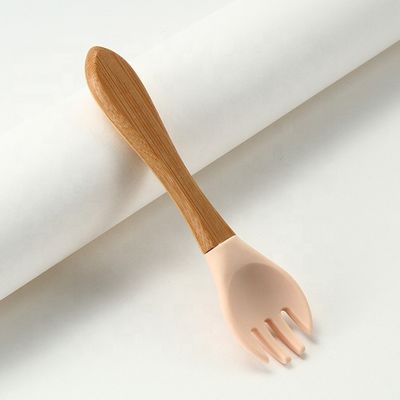 Ahşap Saplı Isıya Dayanıklı Gıda Sınıfı Silikon Çatal ve Kaşıklar