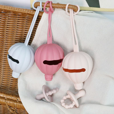 BPA Free Güvenli Silikon Emzik Kutusu Tutucu Sıcak Hava Balonu Şekli emzik kılıfı