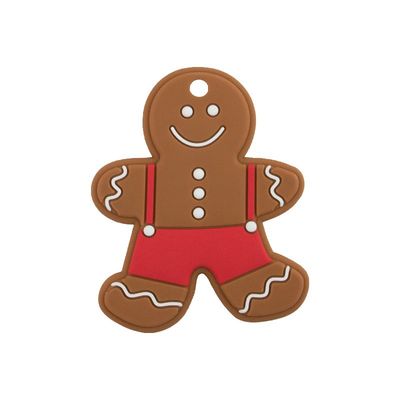 Renkli Özel Silikon Diş Kaşıyıcı, Bebek İçin Çevre Dostu Gingerbread Man Diş Kaşıyıcı