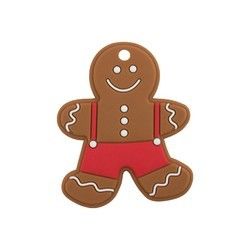 Renkli Özel Silikon Diş Kaşıyıcı, Bebek İçin Çevre Dostu Gingerbread Man Diş Kaşıyıcı