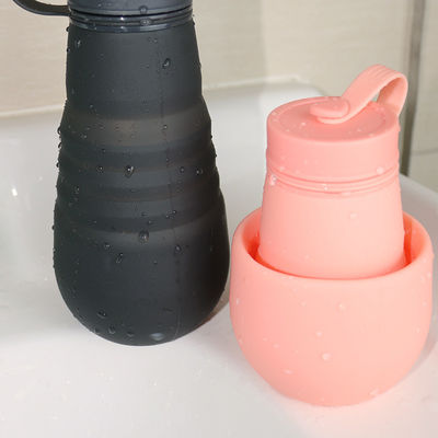 Seyahat Kampı İçin Sızdırmaz Katlanabilir Silikon İçme Şişesi BPA Free