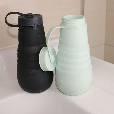 Seyahat Kampı İçin Sızdırmaz Katlanabilir Silikon İçme Şişesi BPA Free