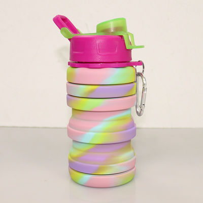 Spor Seyahat İçme İçin 500ml Çevre Dostu Silikon Su Şişesi