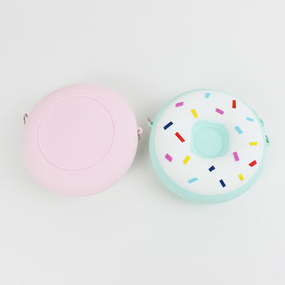 Donut Şekli Fermuarlı Özel Yapılmış Silikon Crossbody Çanta OEM ODM