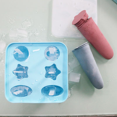 Gıda Sınıfı Yumuşak Silikon Malzemeli Aile DIY Dondurma Kalıp Tepsisi