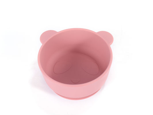 Tatlı Karikatür Desing Bear Panda Shape Baby Silikon Besleme Kâsesi Tatsız Özel Logo ile