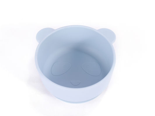 Tatlı Karikatür Desing Bear Panda Shape Baby Silikon Besleme Kâsesi Tatsız Özel Logo ile