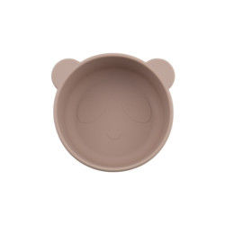 Tatlı Karikatür Desing Bear Panda Shape Baby Silikon Besleme Kâsesi Tatsız Özel Logo ile