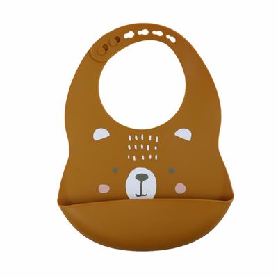 Baskı Hayvan Desenli Suya Dayanıklı BPA Free Yumuşak Silikon Bebek Önlüğü