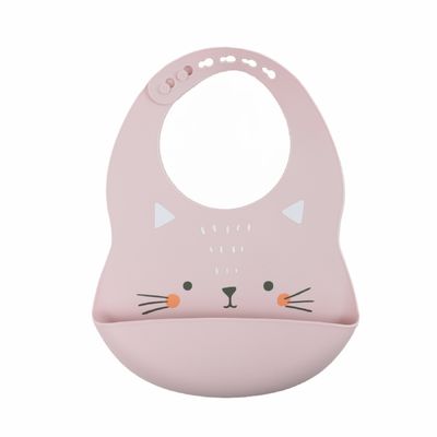 Baskı Hayvan Desenli Suya Dayanıklı BPA Free Yumuşak Silikon Bebek Önlüğü