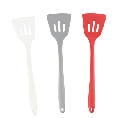 Kırmızı Gri Beyaz Renkler Silikon Mutfak Gereçleri Seti Panton Renkli Spatula Sıcak Kanıtı