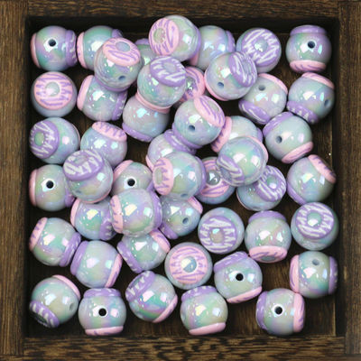 Takı için Tıknaz Gumball Pembe Renk Toplu Bubblegum Boncuk Akrilik Gevşek Boncuk