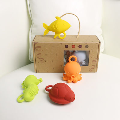 Çocuklar Çocuklar Yüzen Banyo Silikon Oyuncaklar Bpa Ücretsiz Gıda Sınıfı