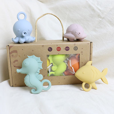 Çocuklar Çocuklar Yüzen Banyo Silikon Oyuncaklar Bpa Ücretsiz Gıda Sınıfı