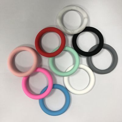 DIY anahtarlıklar için toptan PISSEN Silikon odak o halka Boncuk