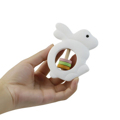 Diş Çıkarma Bebek Bakımı için BPA Free Silikon Diş Kaşıyıcınız gıda sınıfı yatıştırıcı silikon çıngırak oyuncaklar