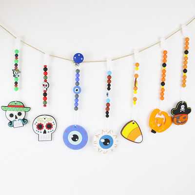 0-36 Ay için Yumuşak Ve Esnek Silikon Diş Kaşıyıcı Bebek DIY cadılar bayramı için silikon diş kaşıyıcı anahtarlıklar