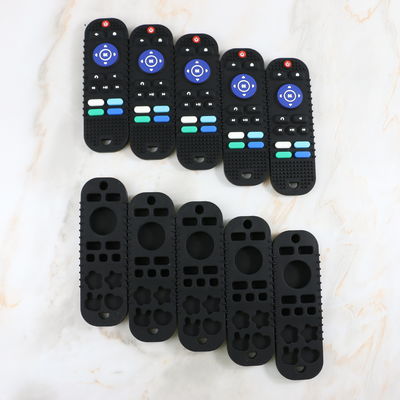 Çeşitli Renklerde Özel Çeşitli Tasarımlar Bebek Diş Çıkarma Ürünleri TV denetleyicisi silikon diş kaşıyıcı oyuncak