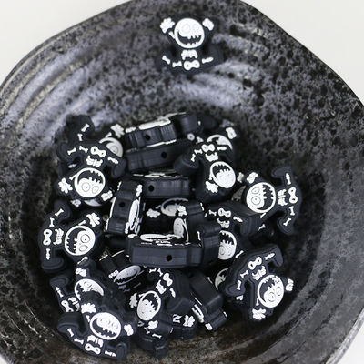 Toptan düşük MOQ ucuz sevimli karikatür kalem anahtarlıklar için DIY Silikon Diş Çıkarma Boncuk