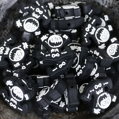 Toptan düşük MOQ ucuz sevimli karikatür kalem anahtarlıklar için DIY Silikon Diş Çıkarma Boncuk