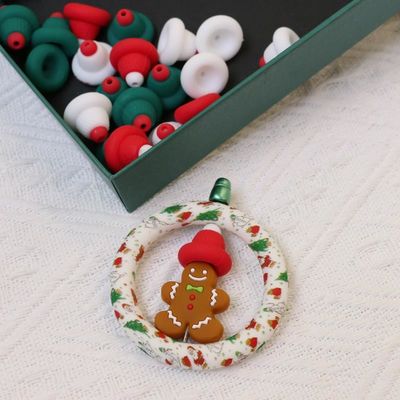 Silikon O Yüzük Mermiler Güvenli ve Zehirli Silikon 3D Noel şapkası Çocuklar için Mermiler Çocuklar için DIY mermiler kalemleri