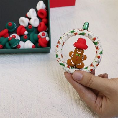 Silikon O Yüzük Mermiler Güvenli ve Zehirli Silikon 3D Noel şapkası Çocuklar için Mermiler Çocuklar için DIY mermiler kalemleri
