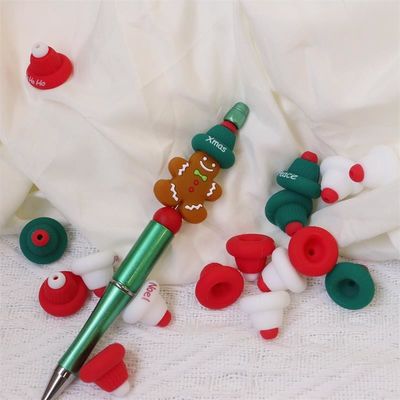 Paisen üreticisi Özel kalıcı eğlenceli Noel serisi boncukları Profesyonel için % 100 Güvenli Silikon Fokallar