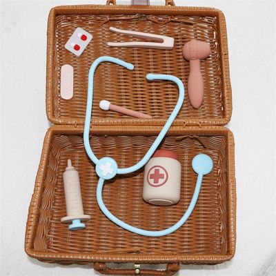 ODM Silikon Bebek Oyuncakları Doktor Rol Oynama İşlevselliği 8 Parça Rol Oynama