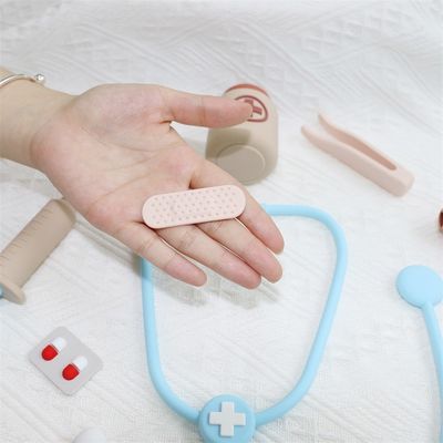 ODM Bebek Silikon Oyuncakları Çevre dostu MOQ 100 BPA Ücretsiz Çocuk Silikon Doktor Kiti